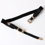 Carved Buckle Elastic Belt [Black] - Image 5