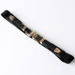 Carved Buckle Elastic Belt [Black] - Image 4