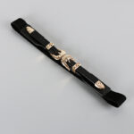 Carved Buckle Elastic Belt [Black] - Image 2