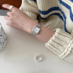 Fashionable net strap watch [ Silver White ] - Image 4