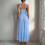 Floral pastoral nightgown set [Blue] - Image 5