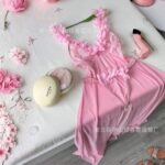 Floral pastoral nightgown set [Pink] - Image 2
