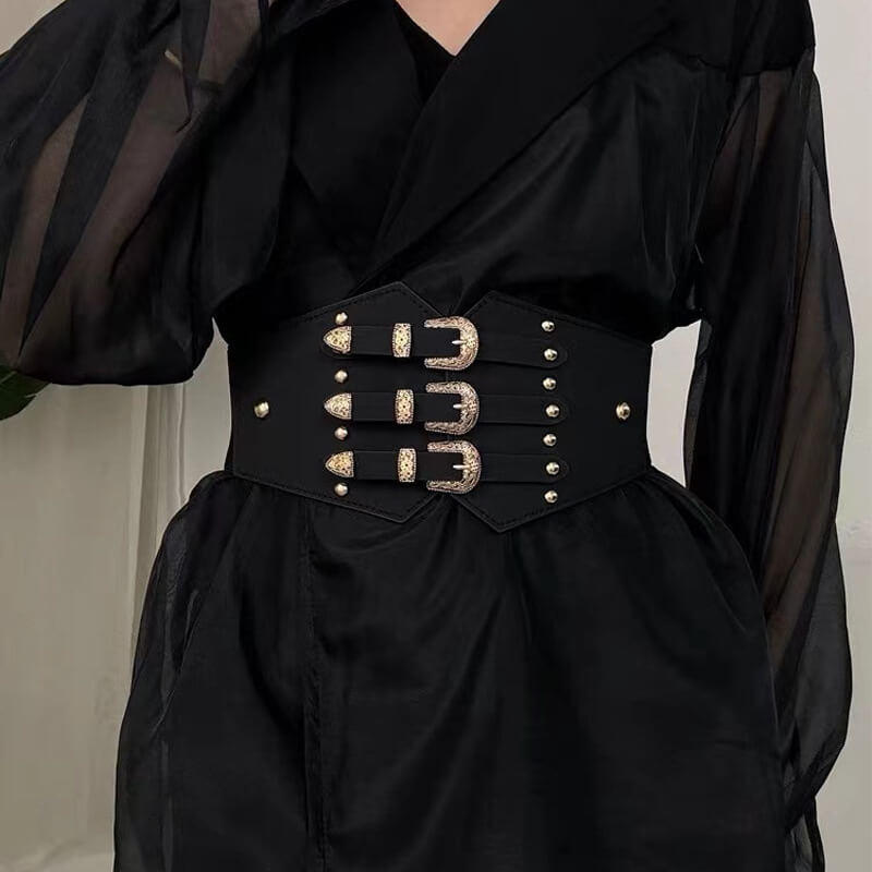 Western waist belt [7] (Gold)