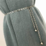 Stylish metal belt (3) Silver