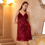 Bow Mesh Nightgown - Image 5