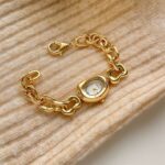 Cheese bracelet watch [Gold White] - Image 2