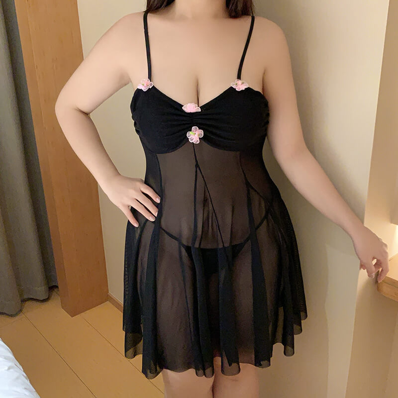 Charming Lingerie Dress [Black]