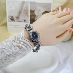 Cheese bracelet watch [Silver Black]