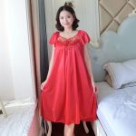 Color floral nightgown [Red] - Image 3