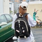 Cute forest girl backpack [Black] - Image 2