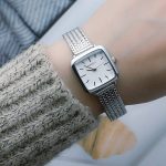 Fashionable net strap watch [ Silver White ] - Image 5