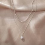 Pearl Chain necklace [White] - Image 3
