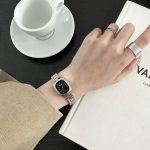 Popular Coco oval watch [Silver Black] - Image 4