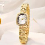 Popular Coco oval watch [Gold White]