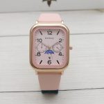 Rectangular fashion watch (Pink) - Image 4