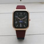 Rectangular fashion watch (Red) - Image 4