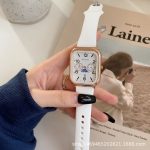 Rectangular fashion watch (White) - Image 3