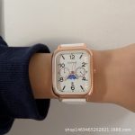 Rectangular fashion watch (White) - Image 4