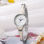 Simple casual bracelet watch [Silver]