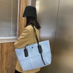Straw woven bag (Blue) - Image 3