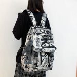 Trendy cool backpack [Black White] - Image 4