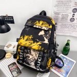 Trendy cool backpack [Black Yellow]