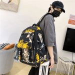 Trendy cool backpack [Black Yellow] - Image 4