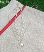 Pearl Chain necklace [Gold] - Image 5