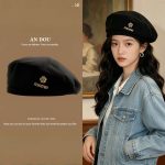 Autumn octagonal hat [Black]